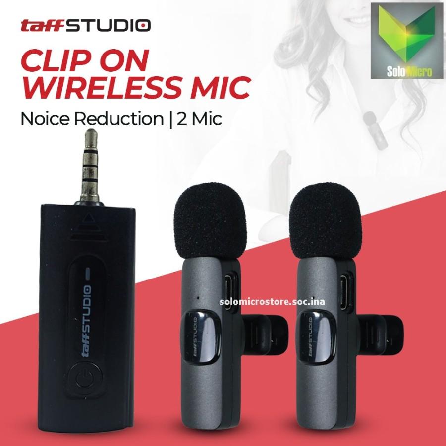 TaffSTUDIO Mikrofon Mik Clip On Mic Wireless K35 Pro Vlogging 3.5mm