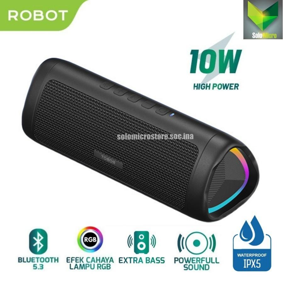 ROBOT RB525 Speaker Bluetooth 5.3 Double Bass 10W RGB Light Waterproof IPX4