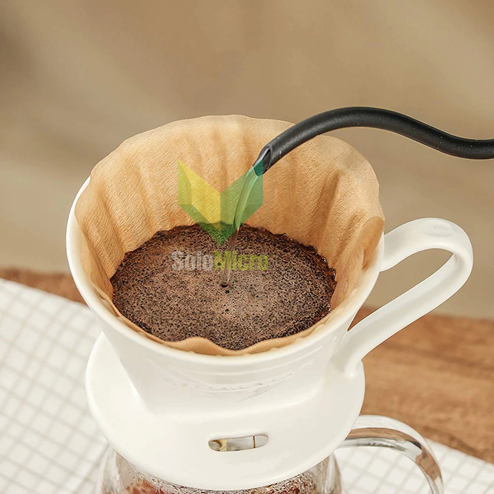 One Two Cups Kertas Saringan Kopi Filter Paper V60 1-2 Cup 100 PCS - KHM07 - Brown