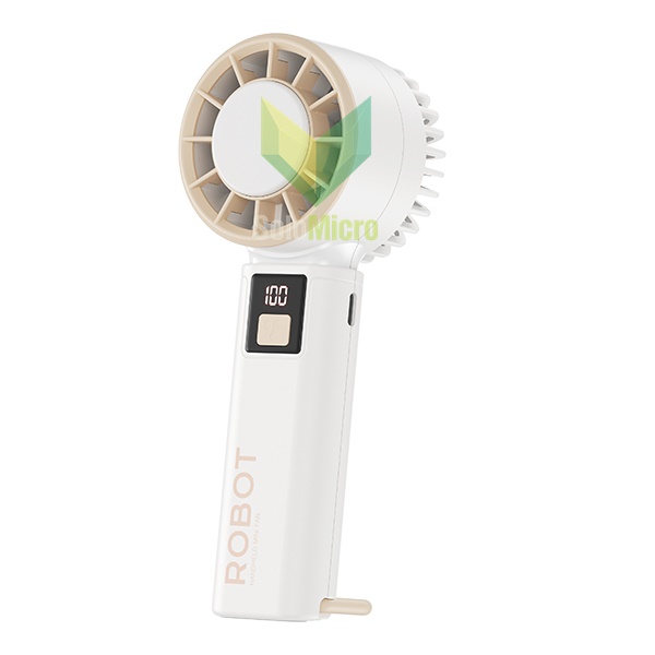 ROBOT Highspeed Handheld Mini Fan RT-HF01 White With 100 Level LED Display