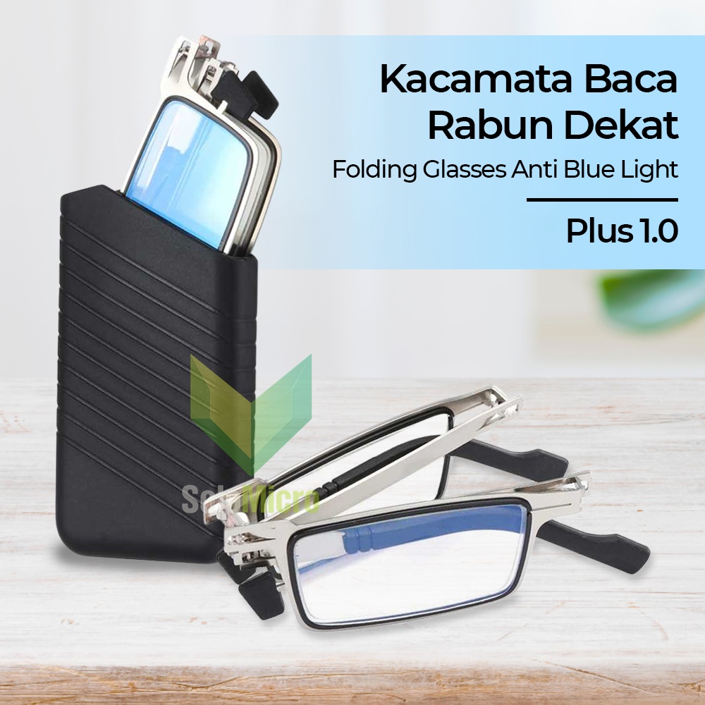 KACAMATA Baca Rabun Dekat Glasses Anti Blue Light Lensa Plus 1.0 - F400 - Black