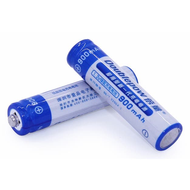 DOUBLE Batu Baterai Alkaline Cas Ulang Rechargeable AAA 900mAh 2 PCS