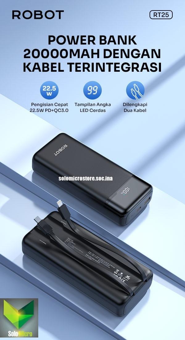 ROBOT Power bank RT25 20000mAh Two Way Fast Charging PD 22.5W with LED Display