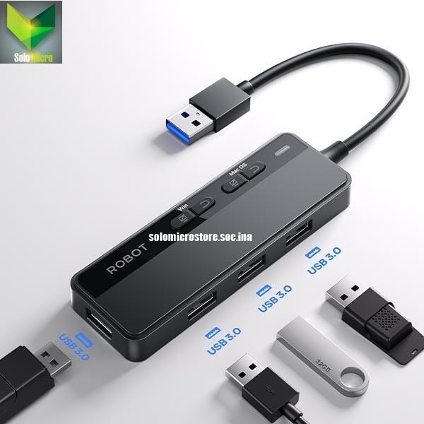 ROBOT H500 H 500 Usb Hub 4 Port Usb 3.0 Up To 5Gbps One Click Lock The Screen