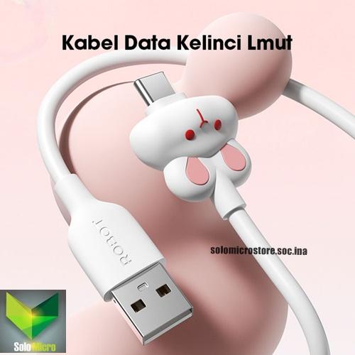 ROBOT RPL100 RPM100 Rabbit 3A Micro Type C Lightning 100cm Kabel Data