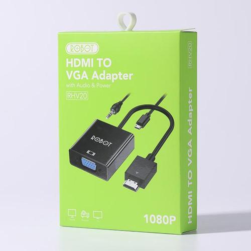 Konverter Robot RHV20 HDMI to VGA Adapter Audio Power Supply Converter