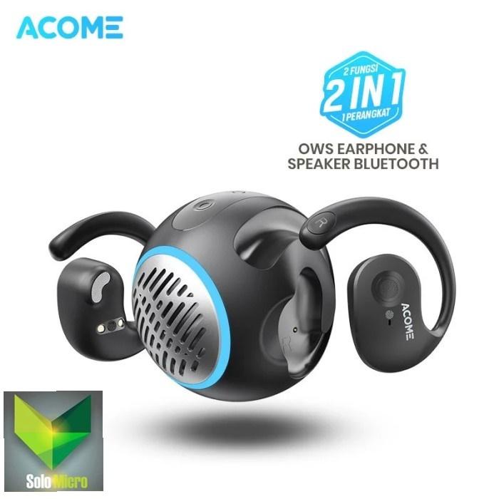 ACOME A21 2 in 1 Earphone and Speaker Bluetooth 5.4 Low Latency 45ms Stereo Super Bass Original