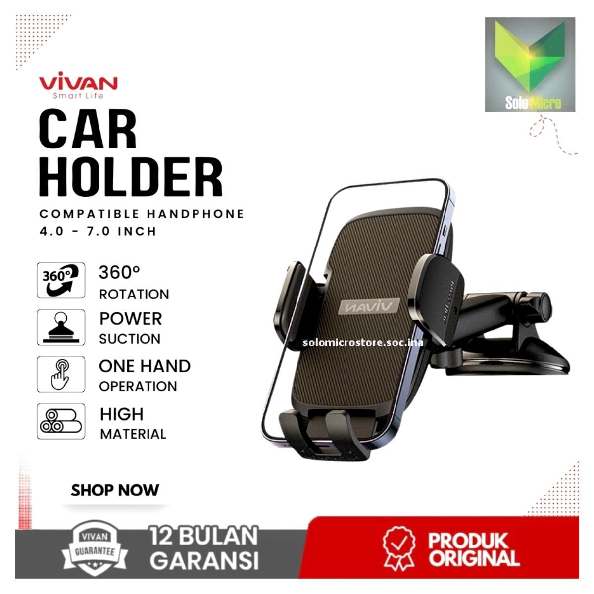 VIVAN CHS16 Car Holder Mobil Hp Stent Cup Automatic Lock 360 Car Mount