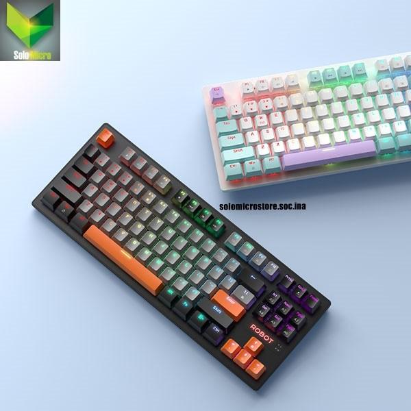 ROBOT Key Board Workmate III / 3 Mehcanical Keyboard Wired Rainbow Lighting Backlit Compact