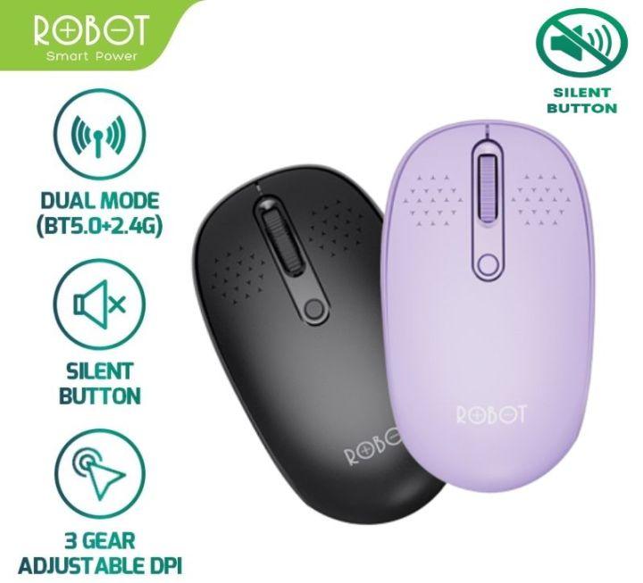 ROBOT Mouse USB 2.4G Wireless & Bluetooth 5.0 Dual Mode ROBOT M360