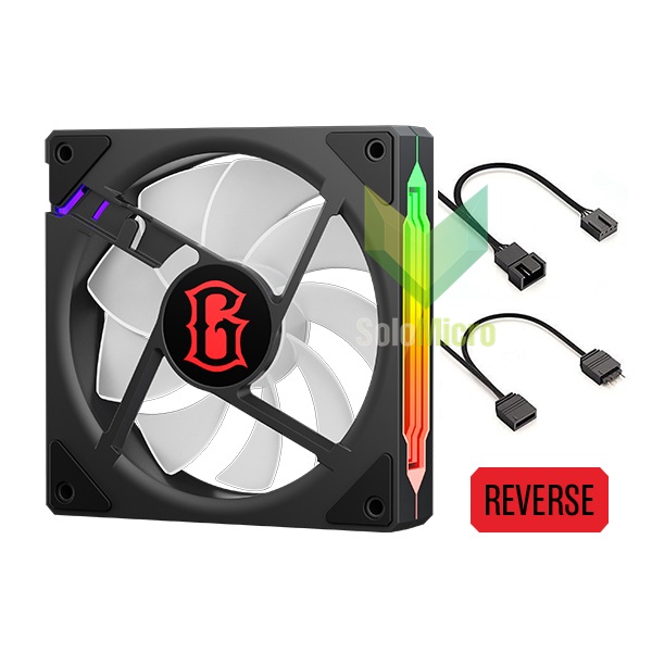 GAMEN GCF220R Case Cooling Fan dengan Fitur Prism Reserve untuk Pendinginan Efektif Case Komputer mode Prisme Reverse - Hitam