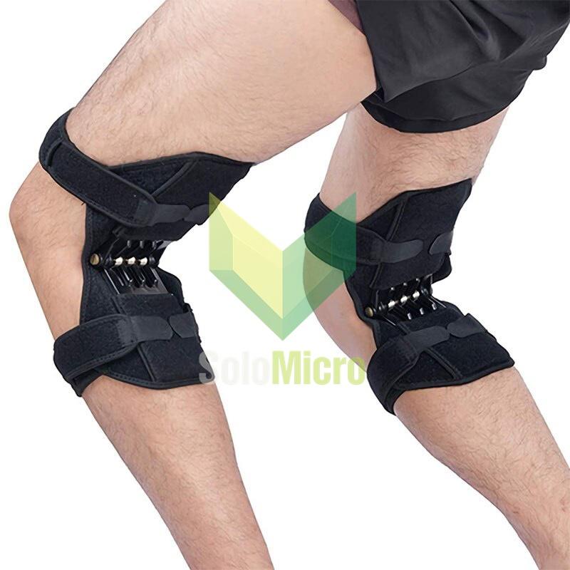 Power Knee Booster Pads Spring Force Stabilizer 2 PCS - MY-013 - Black