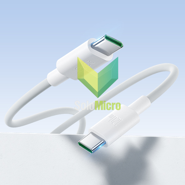 ROBOT Kabel Data RMCC100 6A 120W Type-C to Type-C Support Fast Charging Xiaomi/Oppo/Samsung/Vivo/Realme/Huawei  - White