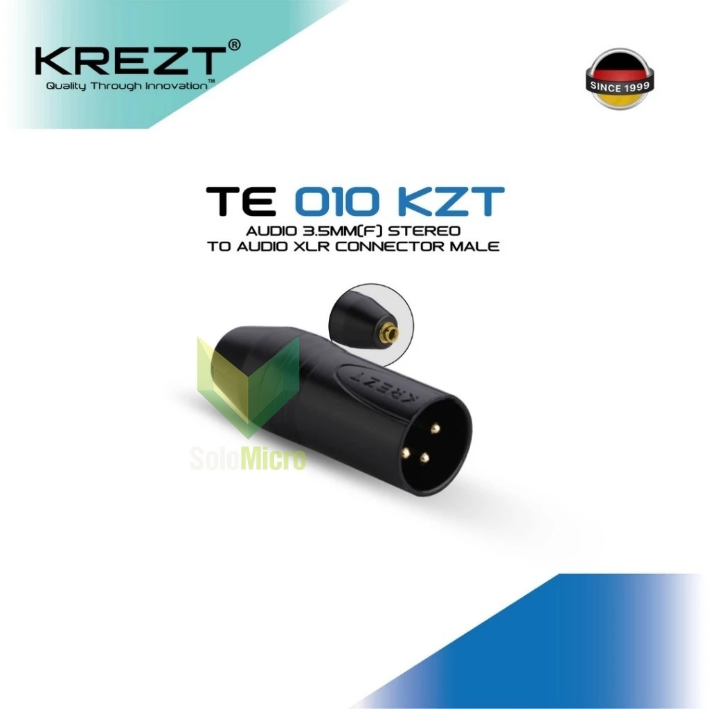 KREZT TE-010 KZT  Adapter Converter Audio Adapter 3.5mm Female Stereo to XLR Female Audio Mixer - Hitam