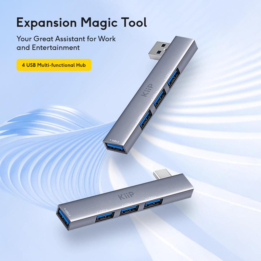 Solo Micro - KiiP USB Hub 4 Port 5Gbps 3.0 Ultra Slim Built In Transfer ...