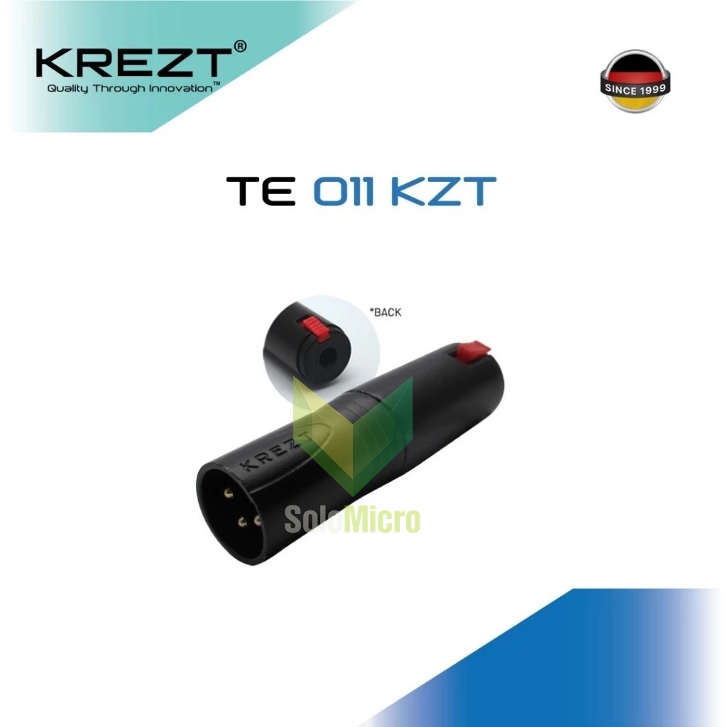 KREZT TE-011 KZT Audio Adapter Converter 6.35mm Female TRS to XLR Male | TRS female ke XLR male 3 pin untuk Kualitas Suara Terbaik